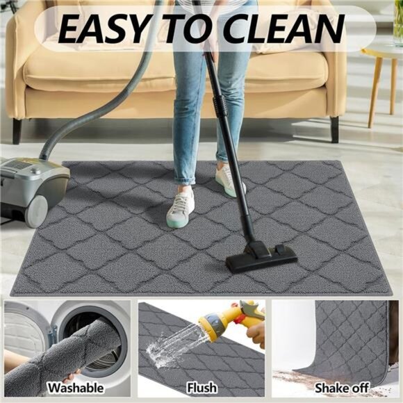 Indoor Doormat, Front Door Mat 20"x32"Absorbent Rubber Backing Non Slip Door Mat - Picture 6 of 7